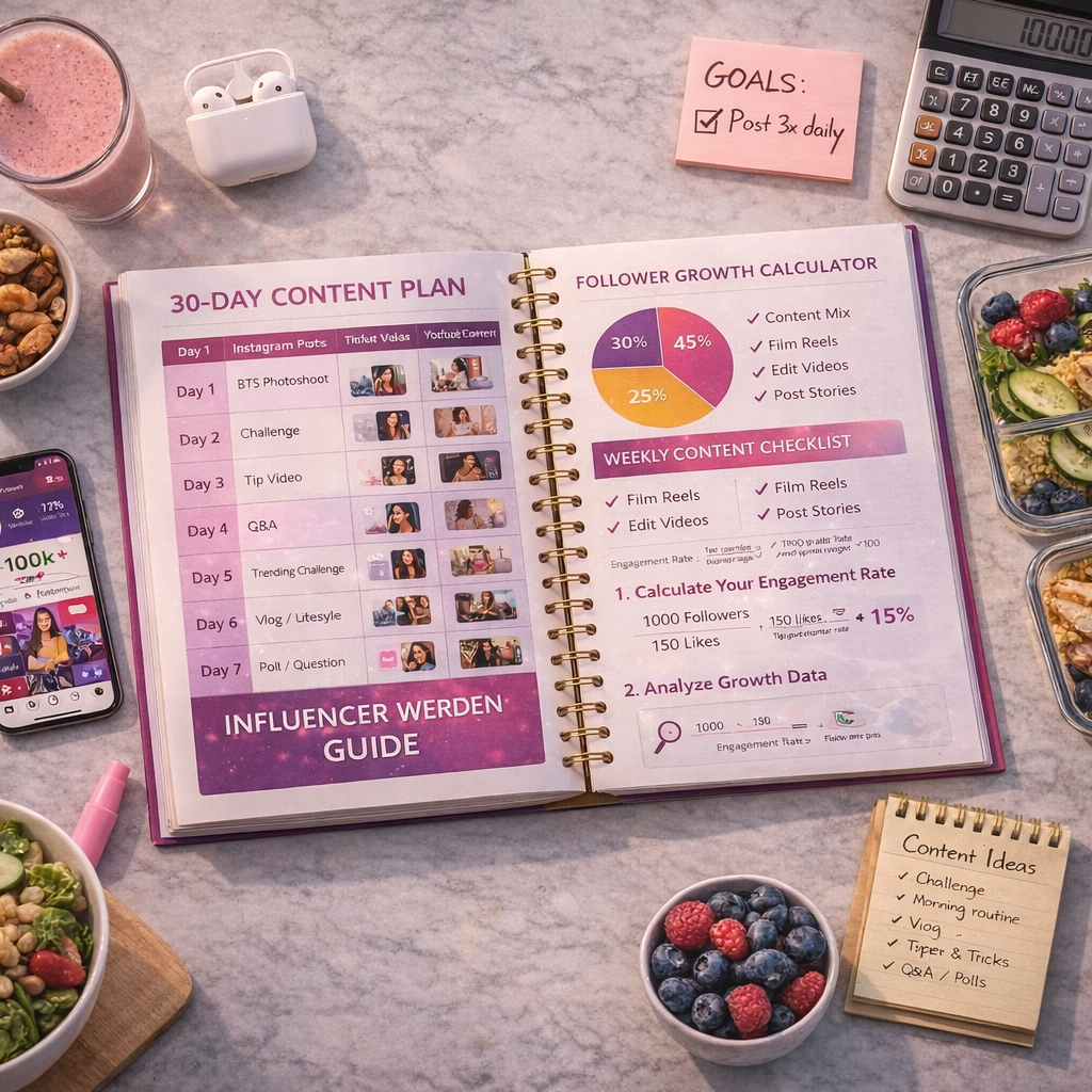 Influencer werden - Von 0 auf 10K Follower in 90 Tagen Premium Guide